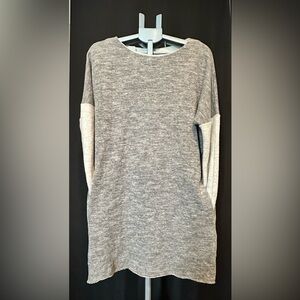 Gray and Cream Long Sleeve Top